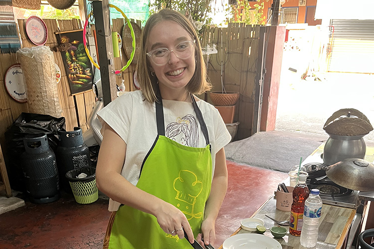 Sarah working at GIS